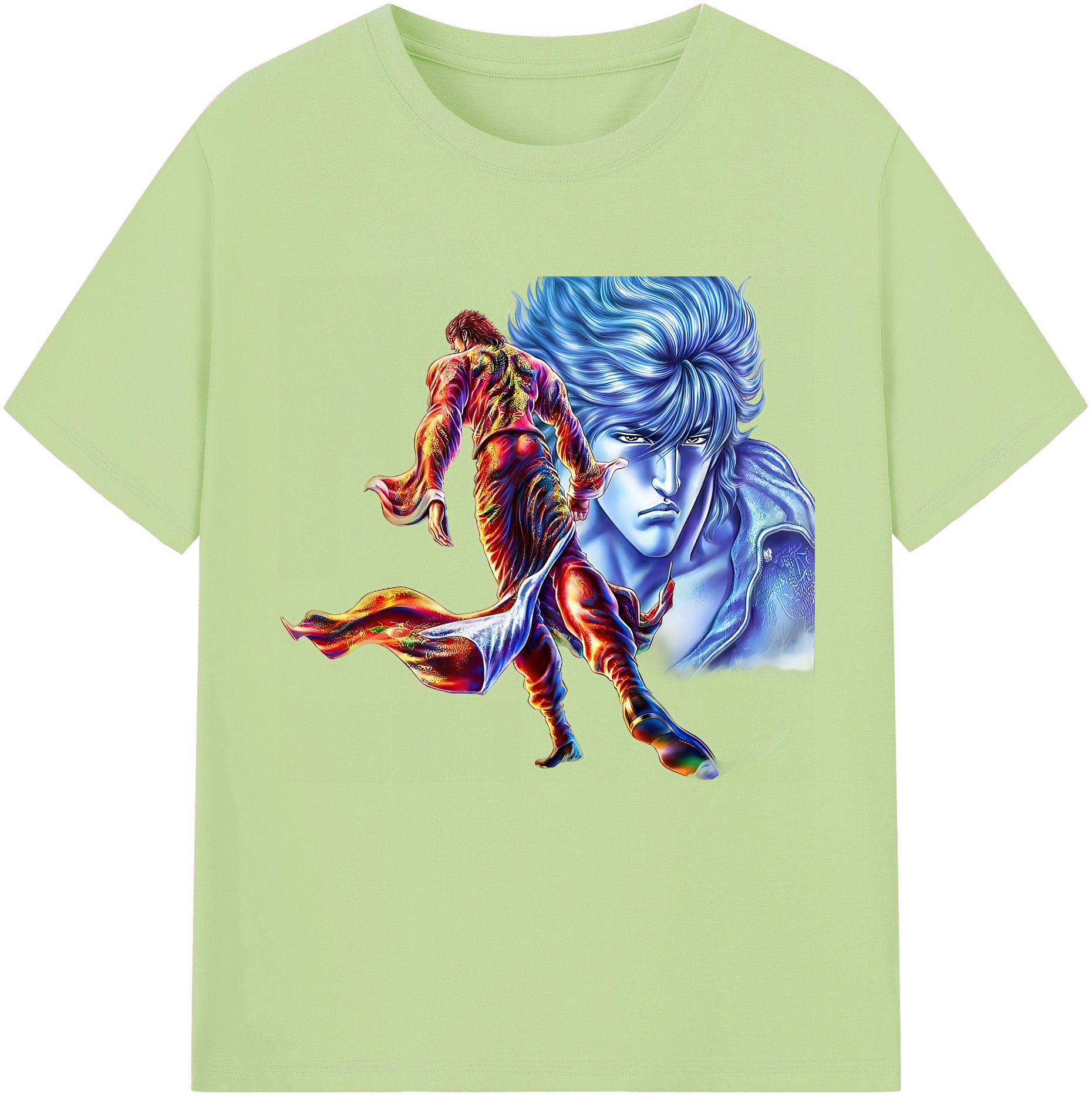 （画像用） 北斗の拳 Fist of the North Star 綿100％半袖Tシャツ（フロントプリント）